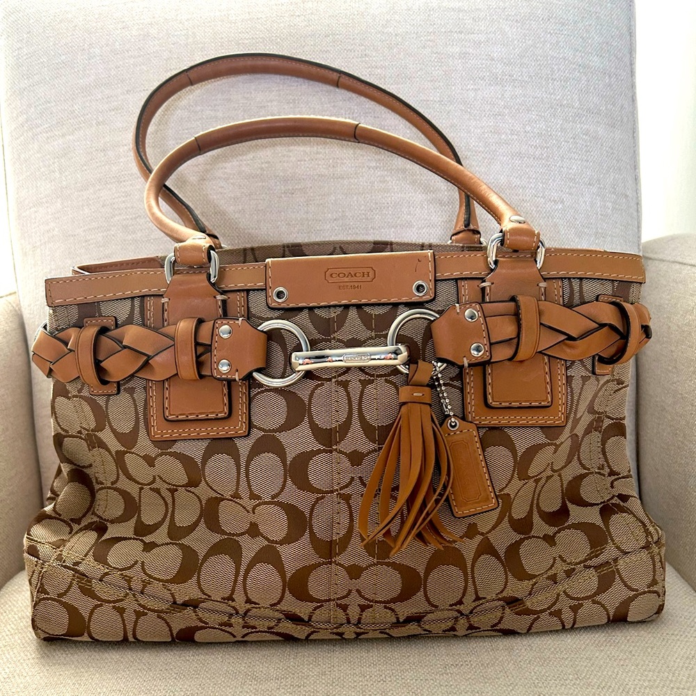 Signature Canvas Coach Purse (Never Worn)